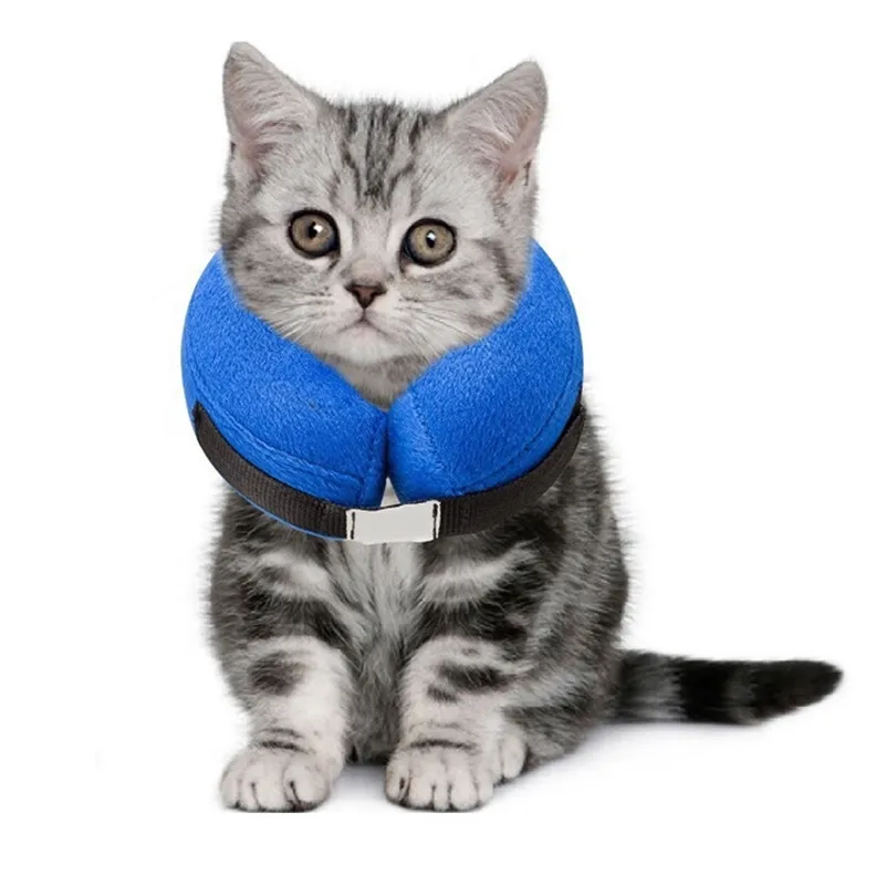 Hund Pet Collar Uppblåsbara Anti-Bite Skada Recovery Neck Protective Surgery Cone Lbshipping LJ201112