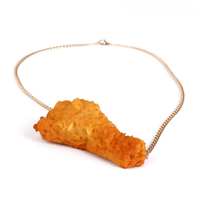 Chicken Nugget Gold Tone Necklace Food Charms Jewelry Chicken | eBay