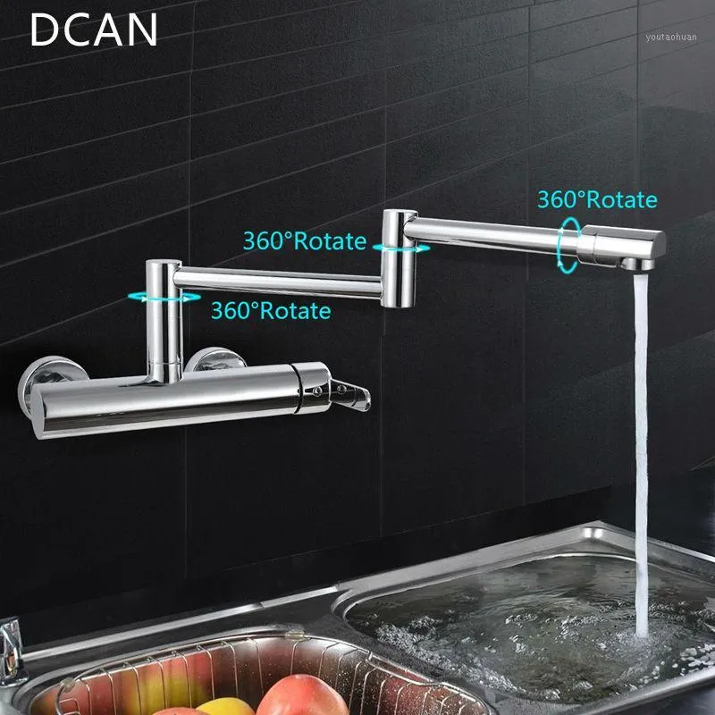 Keukenkranen Groothandel- DCAN Sink Vouwkraan Stretch Badkamer Mixer Taps Deck Mounted Copper Trainets1