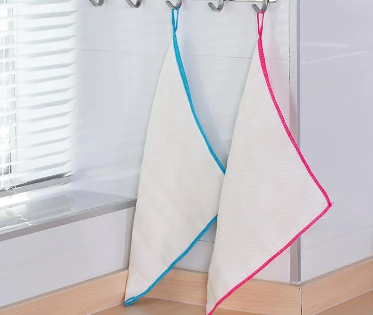 Kitchen Cleaning Cloth Dish Washing Towel Bamboo Fiber Eco Friendly Bamboo Cleanier Clothing SN3407