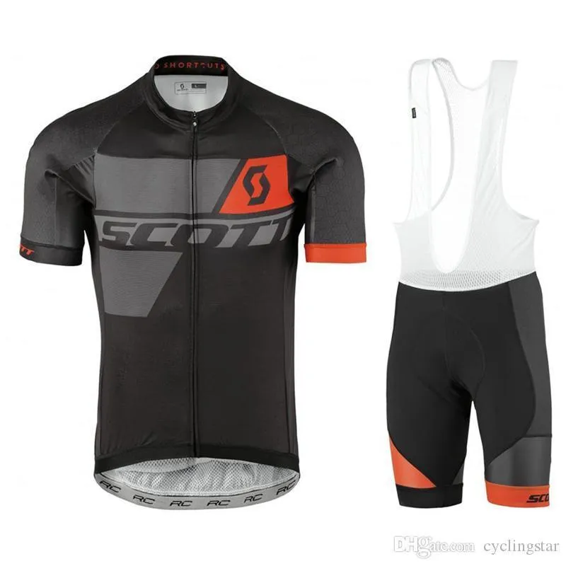 2019 New Scott team Cycling Jersey set Men summer breathable quick dry short sleeve road bike clothing mtb bicycle outfits sportswear Y03270