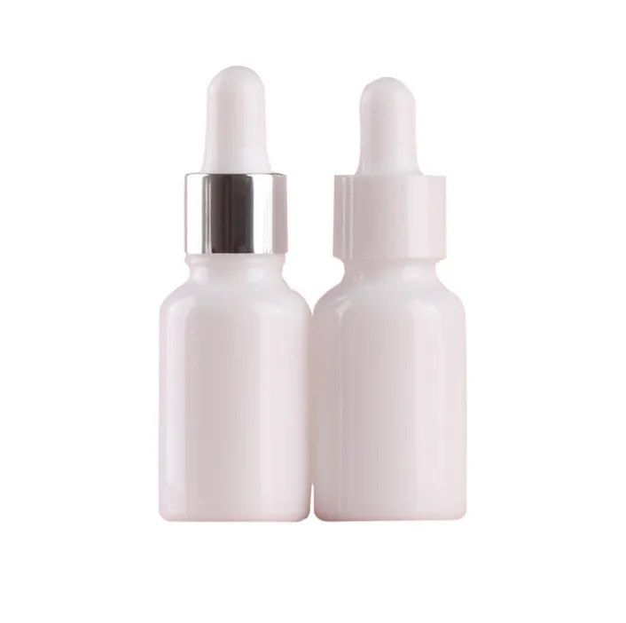 White Porcelain Glass Bottles 15ml Pipette Dropper Essential Oil Container 0.5OZ Empty E Liquid Juice Bottles 468pcs/Lot