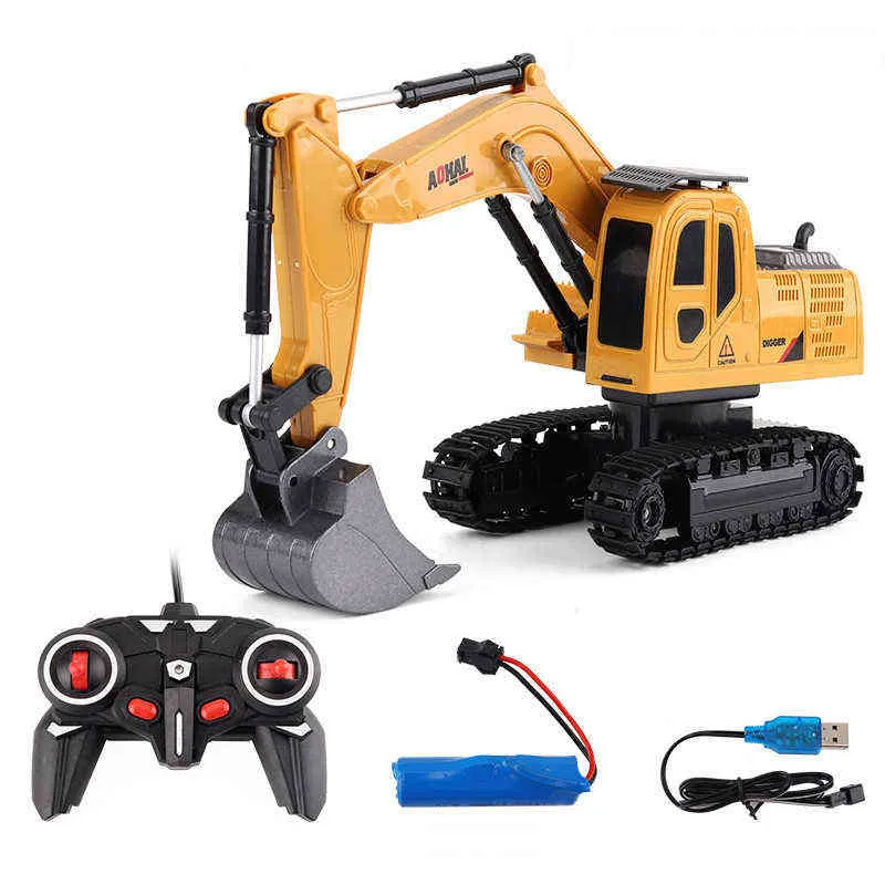 6CH Samll Rc Grave Machine Toys With Musical And Light Children Remote ...