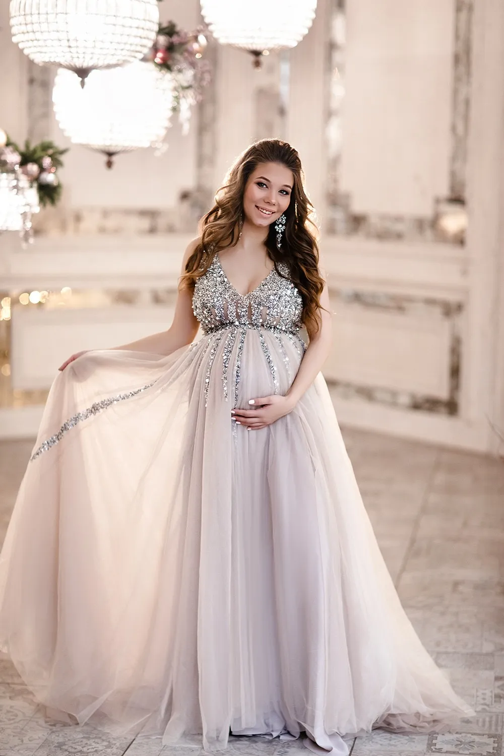 Baby Shower Dress Women Pregnant Dress Pregnant Dresses Women Maternity Gown  | eBay