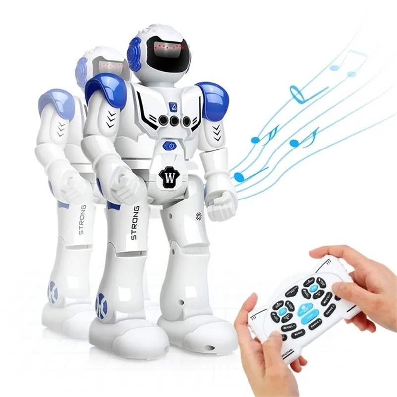 Robô para meninos crianças crianças intelectual controle remoto mini rc robô com cantar dança roboter inteligente robô DIY boneca 201211
