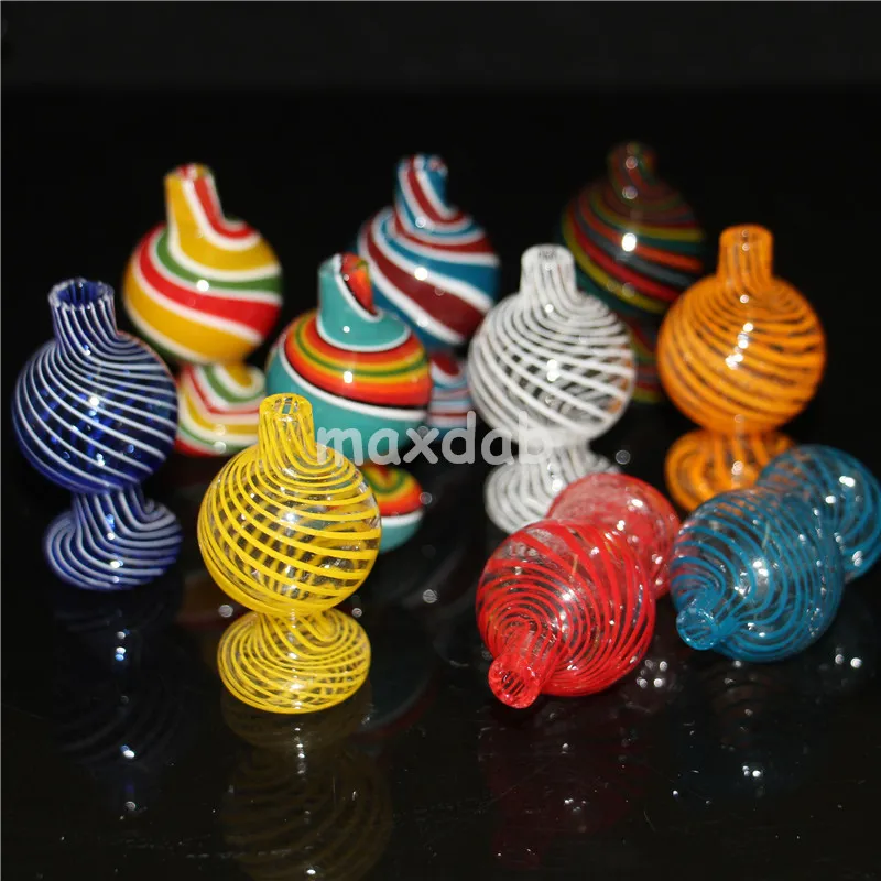 Fumer des boules de verre Carbs Caps avec Bubble Ball E-cigarette Carb Cap Dabber Universal pour XL XXL Pipes à eau à quartz cendrier