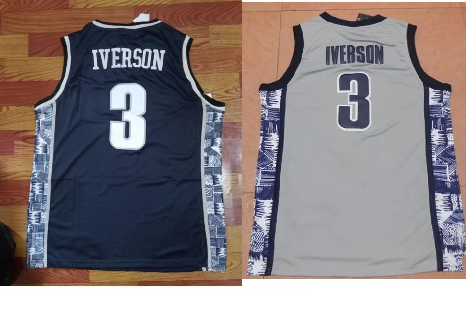 College 2022 men Georgetown 33 Patrick Ewing White Basketball jersey shirts Iverson 3 Popular Sport Trainers Basketball wear 21 Duncan 1 Booker 3 Raul 0 WESTBROOK