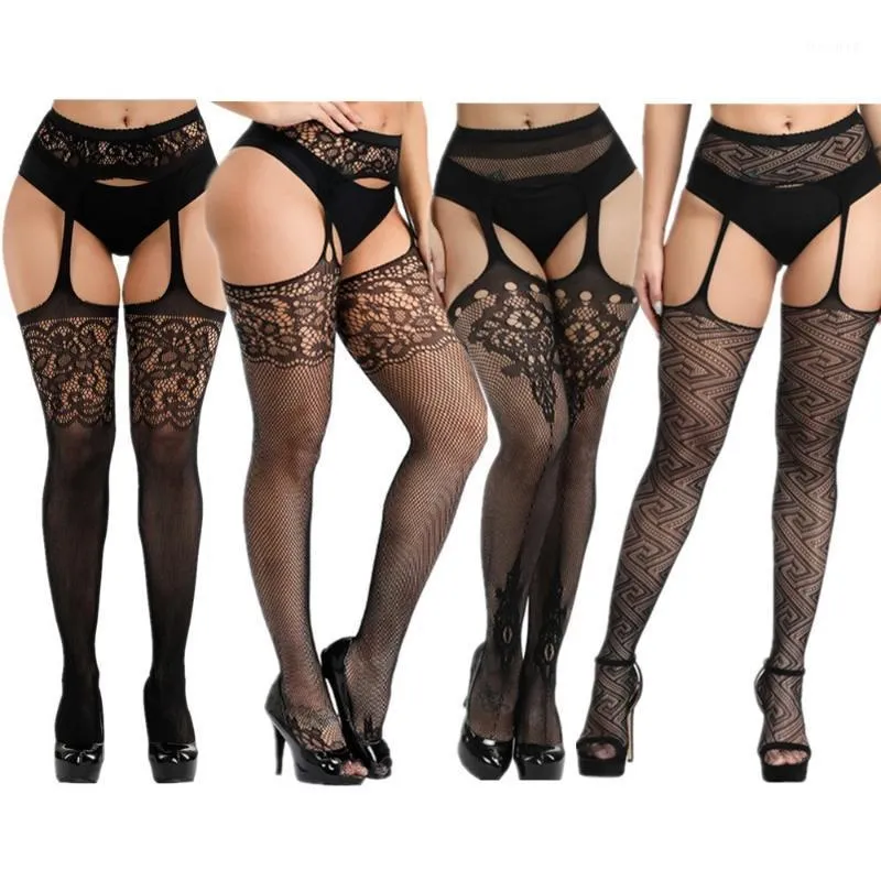 Chaussettes bonneterie 4 paires/lot grande taille femmes collants Body Sexy Lingerie collants érotique corps bas de grands collants1