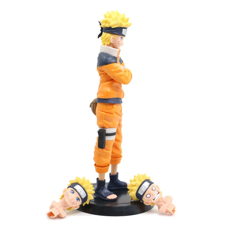 1 pçs anime naruto figura 27cm uzumaki naruto rosto changer naruto