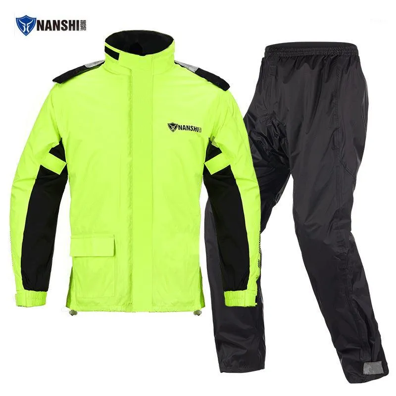 Motocycle Racing Roupas Nanshi Impermeável Motocicicista Capa de Chuva Moto Motor Motorcycle Rain Suit Combination Plluie refletivo impermeável JA