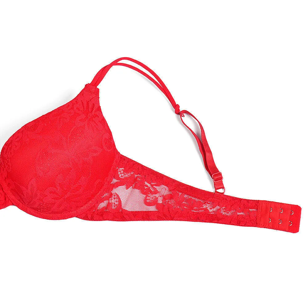 RED DREAMGIRL BRA With Black Lace Sheer Underwire Adjustable Clasp Back  Size Med £19.02 - PicClick UK