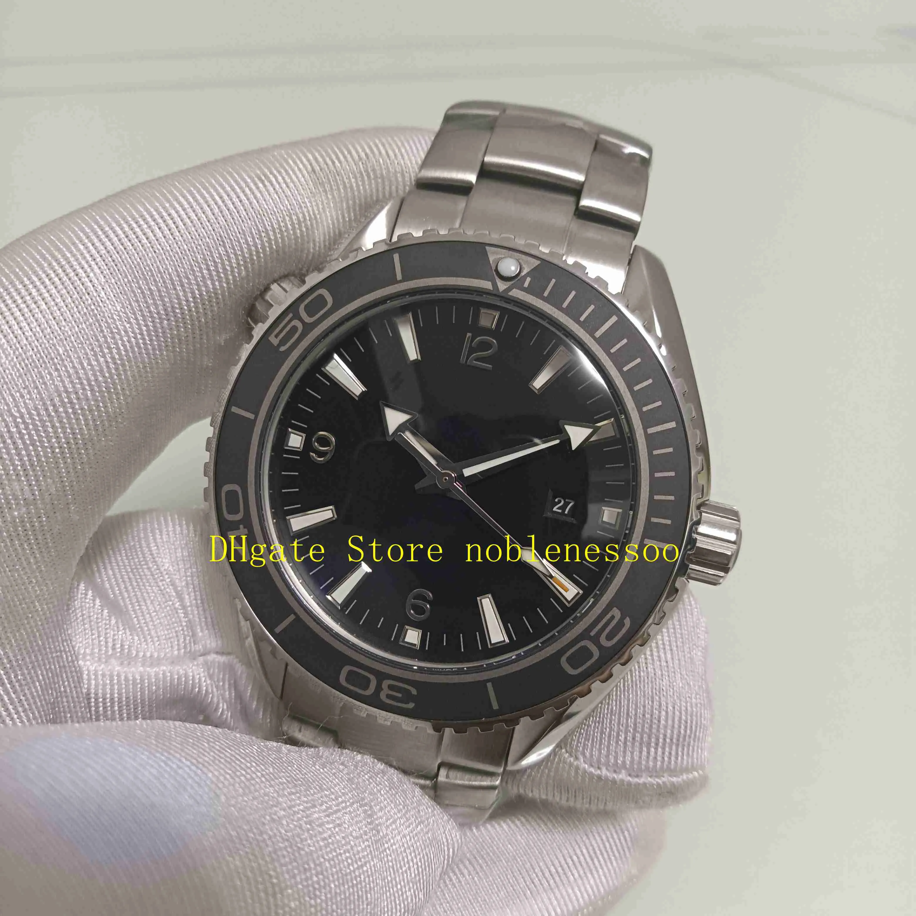4 estilo real po super cal 8900 movimento automático relógio masculino mostrador preto calendário de cerâmica oceano mergulho 600m planeta lumi227w