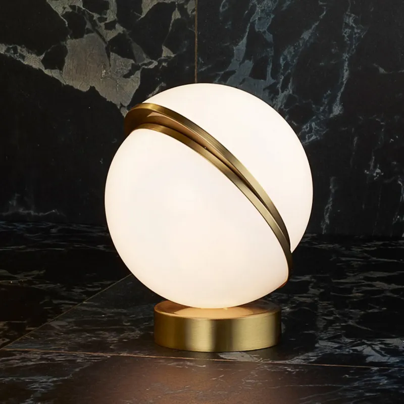 Nordic Fashion Design Witte Ronde Bal Tafellampen Slaapkamer Nachtkastje Licht Moderne Woonkamer Bureaulamp