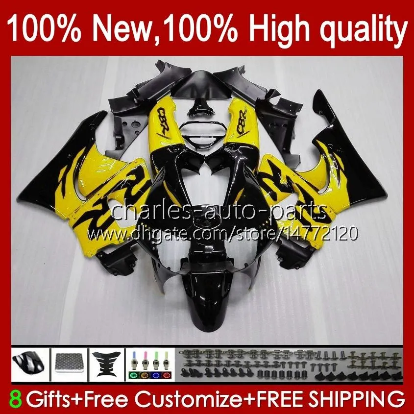 Kit för Honda CBR 919RR 900RR 900cc CBR919 gul svart CBR900 RR 1998 1999 93HC.72 CBR 900 919 RR CC 919CC CBR919RR CBR900RR 98 99 Kåpor