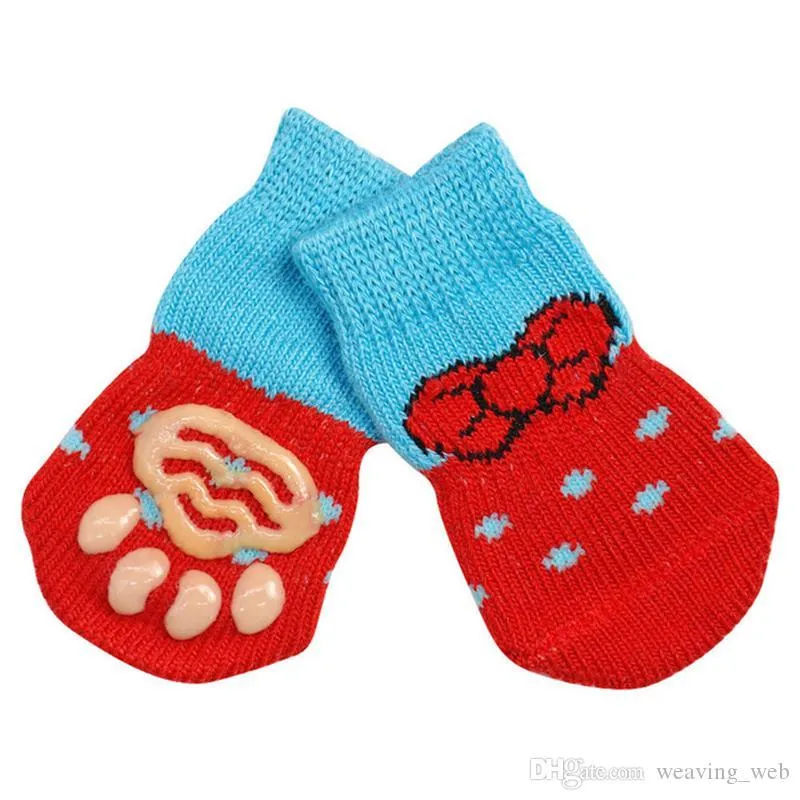 summer Pet Dog Shoes Anti-Slip Knit Socks Small Dogs Cat Shoes Thick Warm Paw Protector Dog Socks Booties Accessories