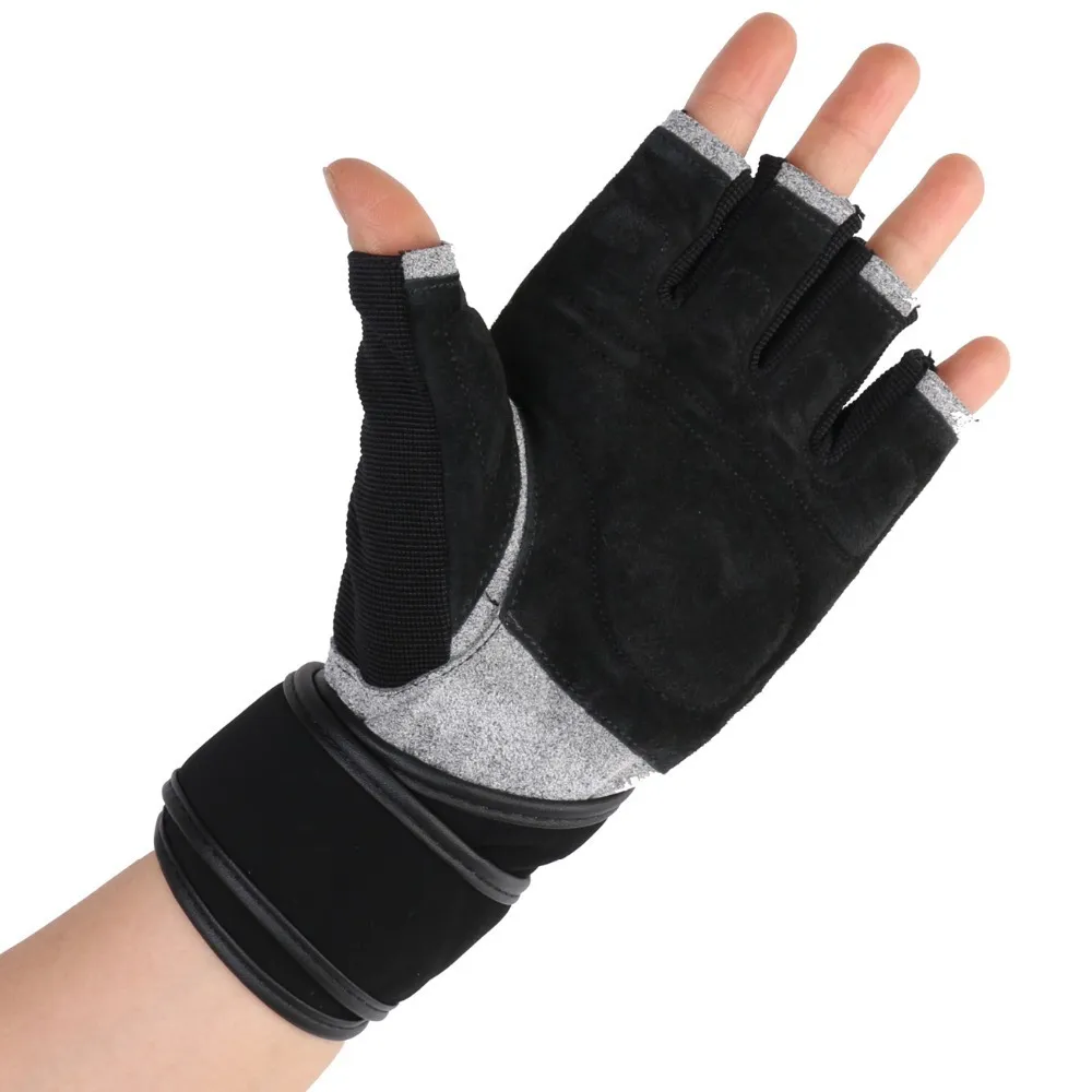Boodun Gym Gloves Men Women Body Building Half Finger Fitness Gloves  An-slip Weight Lifting Sports Training Gloves Q0108