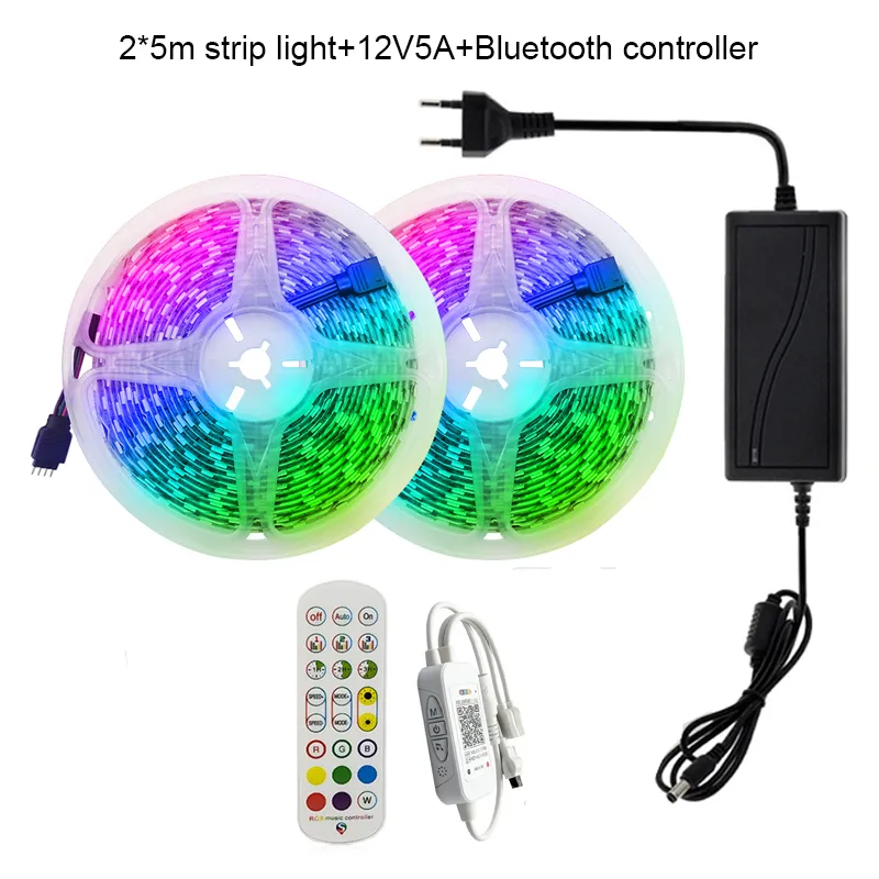 RGB LED Strip Light Kit 5m 10m 15m 30led/M Wifi Bluetooth Music