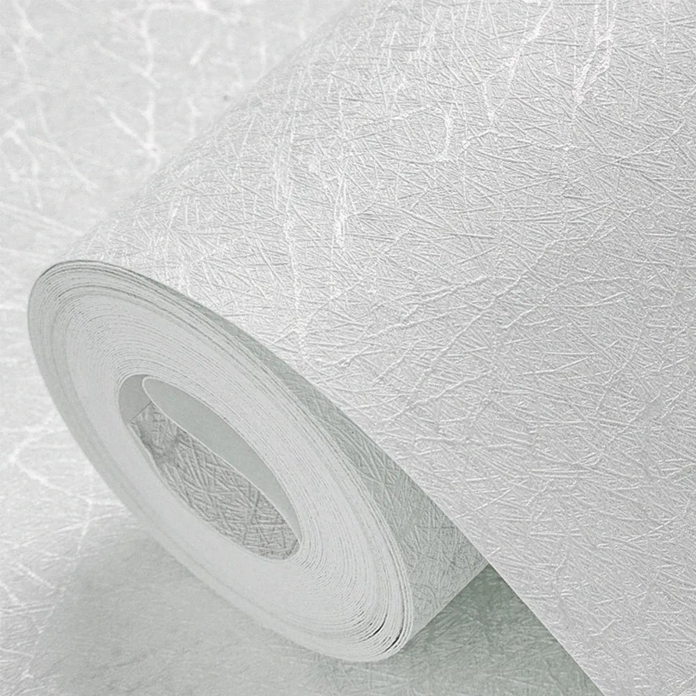 Solid Plain White Wallpaper For Walls Thick Texture Wall Paper Roll