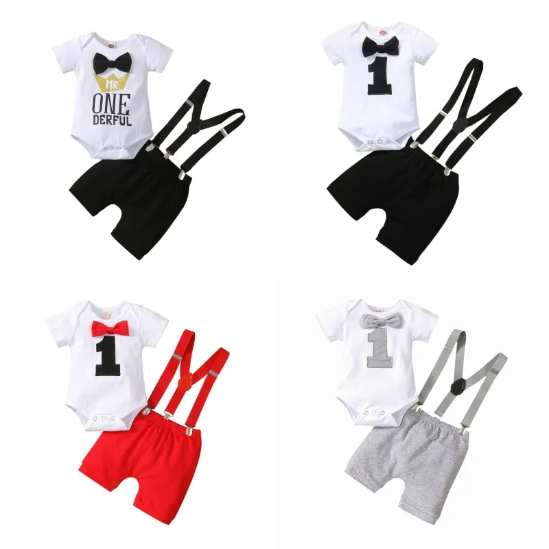 My First Baby Boy Birthday Outfits Male Clothing Sets Newborn Clothes