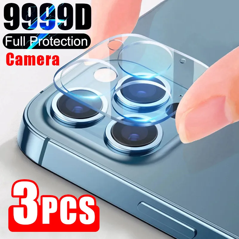 3PCS Full Cover Camera Lens Glass for iPhone Protector 13 12 Pro Max XR XS X Mini Screen 11 7 8 6 6S Plus SE2020
