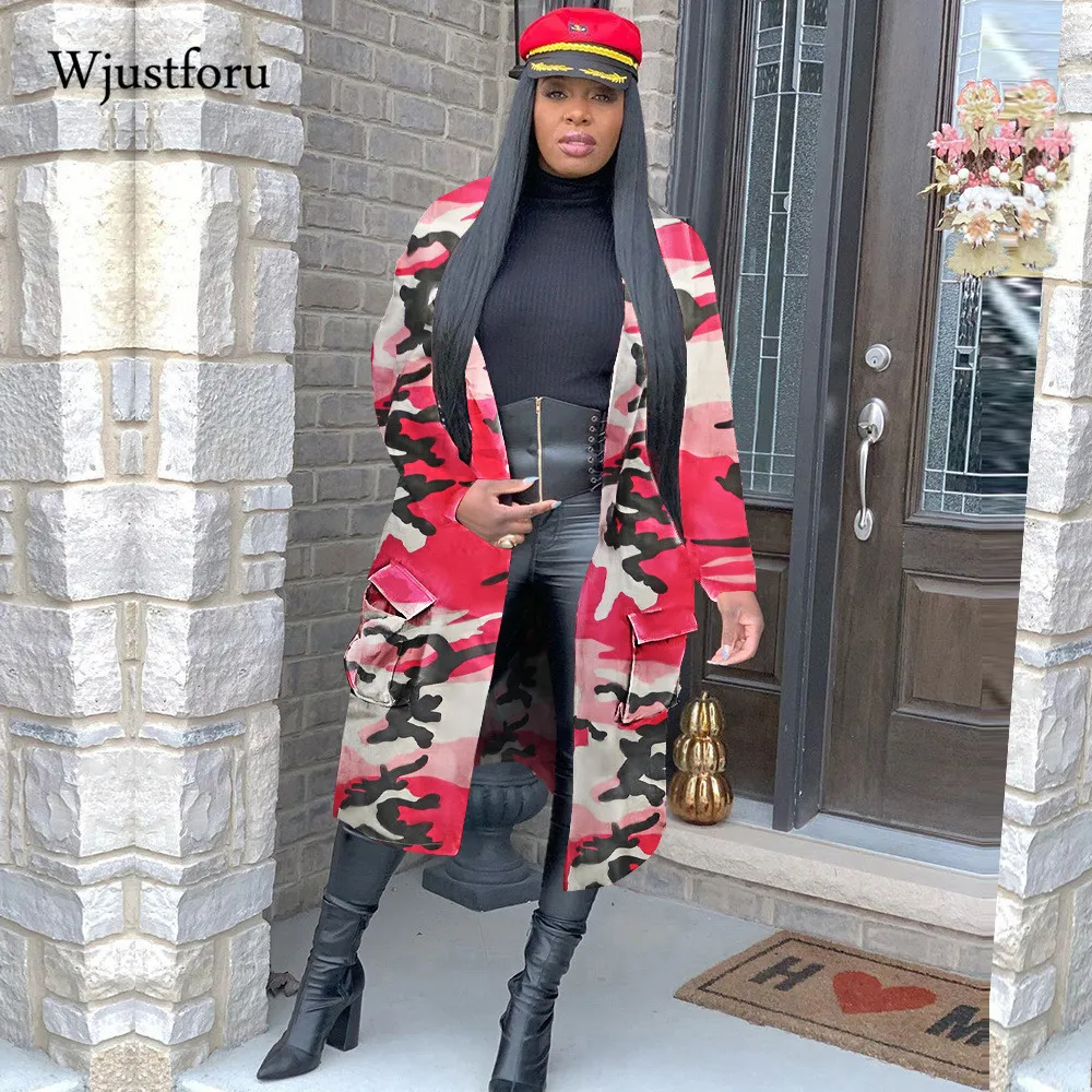 Utility Jacket Women Long Slim Single-Breasted Woolen Nylon Winter