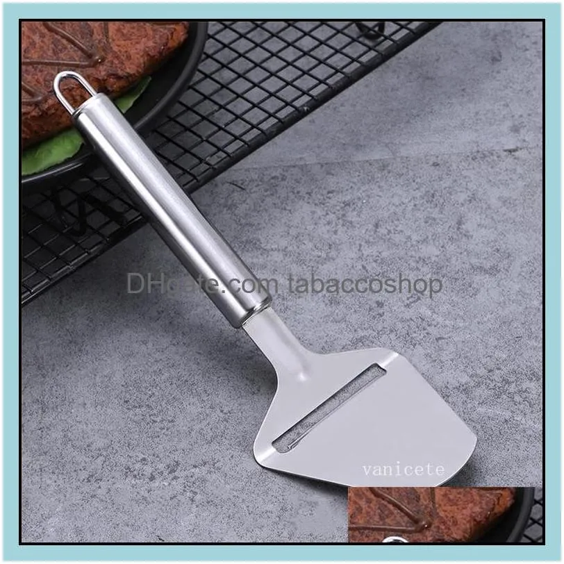 Cheese Slicer Stainless Steel Cheese Shovel Plane Cutter Butter Slice Cutting Knife Baking Cooking Tool ZC831