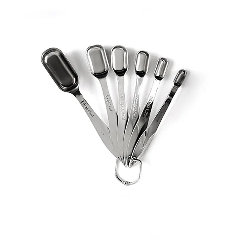 Stainless Steel Measuring Spoons Stackable Set tools for Dry and Liquid Ingredients Cooking Baking Kitchen tool