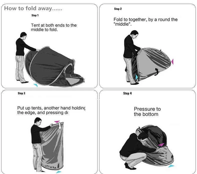 ZOMAKE Beach Tent Pop Up Large Automatic Instant Lightweight Hiking