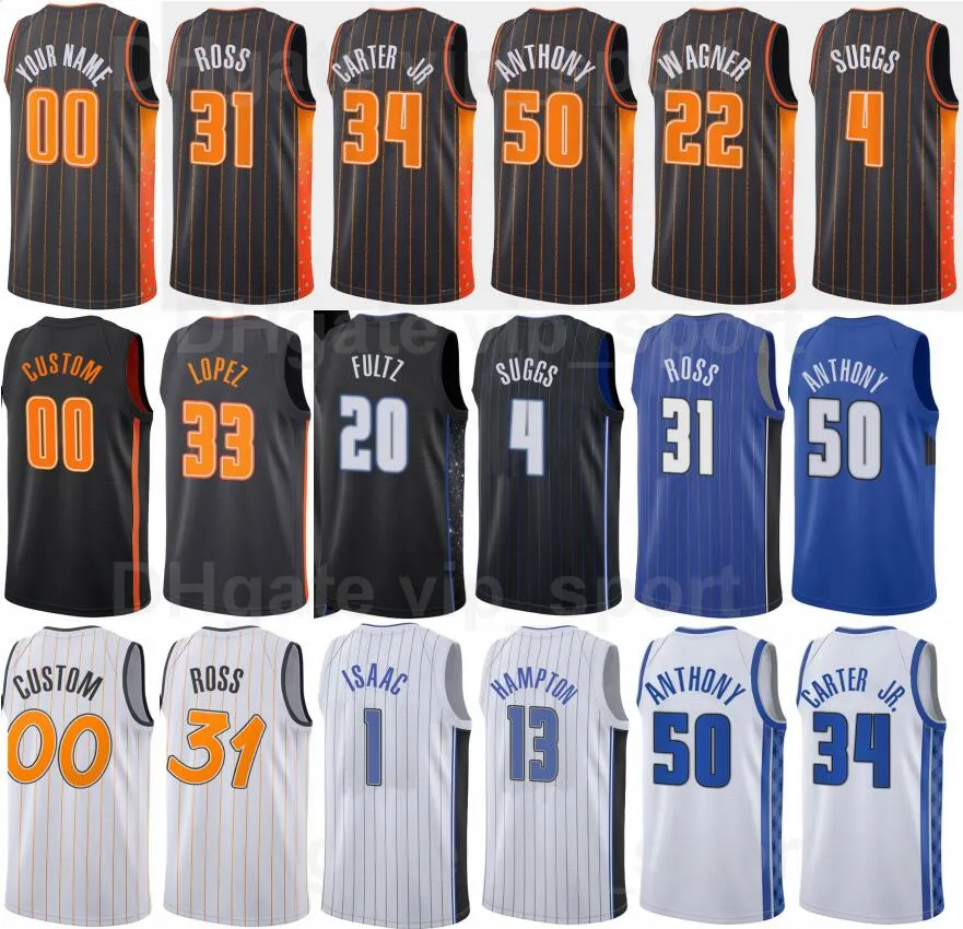 75e anniversaire Basketball Print RJ Hampton Jersey 13 Wendell Carter Jr 34 Franz Wagner 22 Mohamed Bamba 5 Jalen Suggs 4 Terrence Ross 31 Chuma Okeke 3 Homme Femme Jeunesse