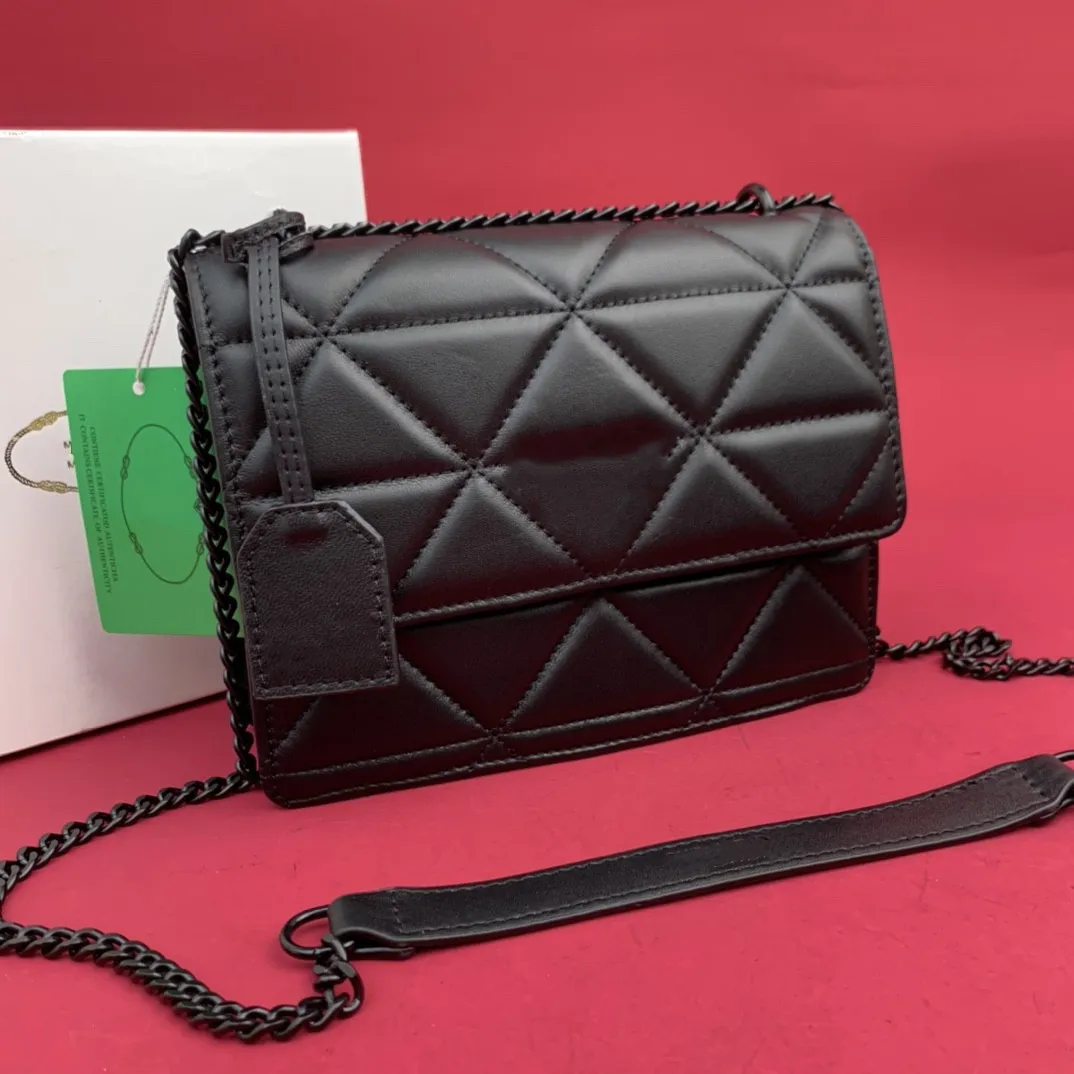 Designer Mode Lack Kette Tasche Schaffell bestickt dreieckige Diamant Plaid Flap Bag Damen Geldbörse