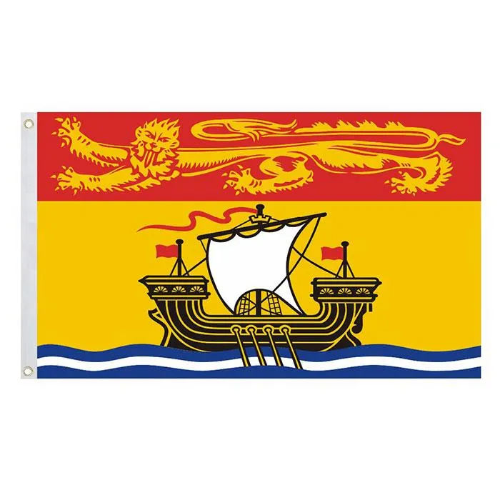 New Brunswick Bandeira de Alta Qualidade 3x5 Ft Banner Estado 90x150cm Festival Festival Presente 100D Poliéster Interior Ao Ar Livre Flags e Banners
