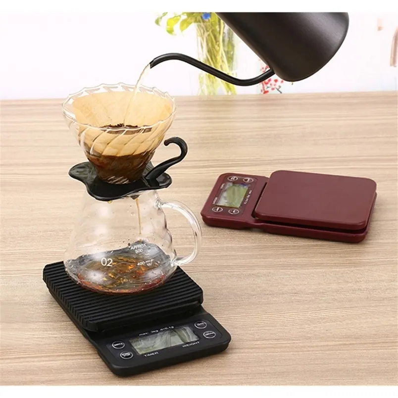 Digital Coffee Scale with Timer 3000g/0.1g, High Precision