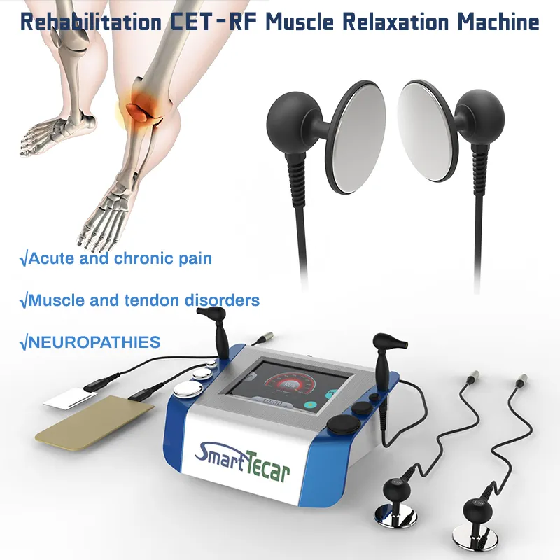 300KHz-450KHz 스마트 Tecar 무선 주파수 CET RET 통증 완화를위한 RF 장비 물리 치료 깊은 난방