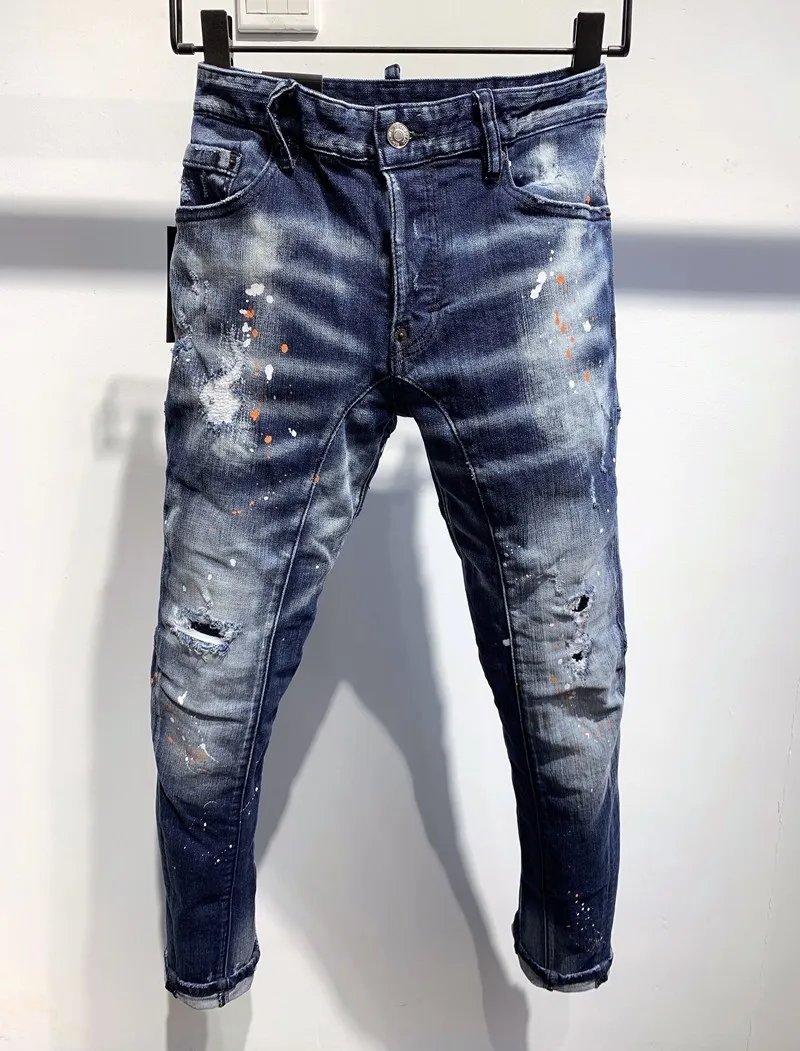 2020, det nya varumärket Mode European och American Summer Mäns Wear Jeans är män Casual Jeans A366