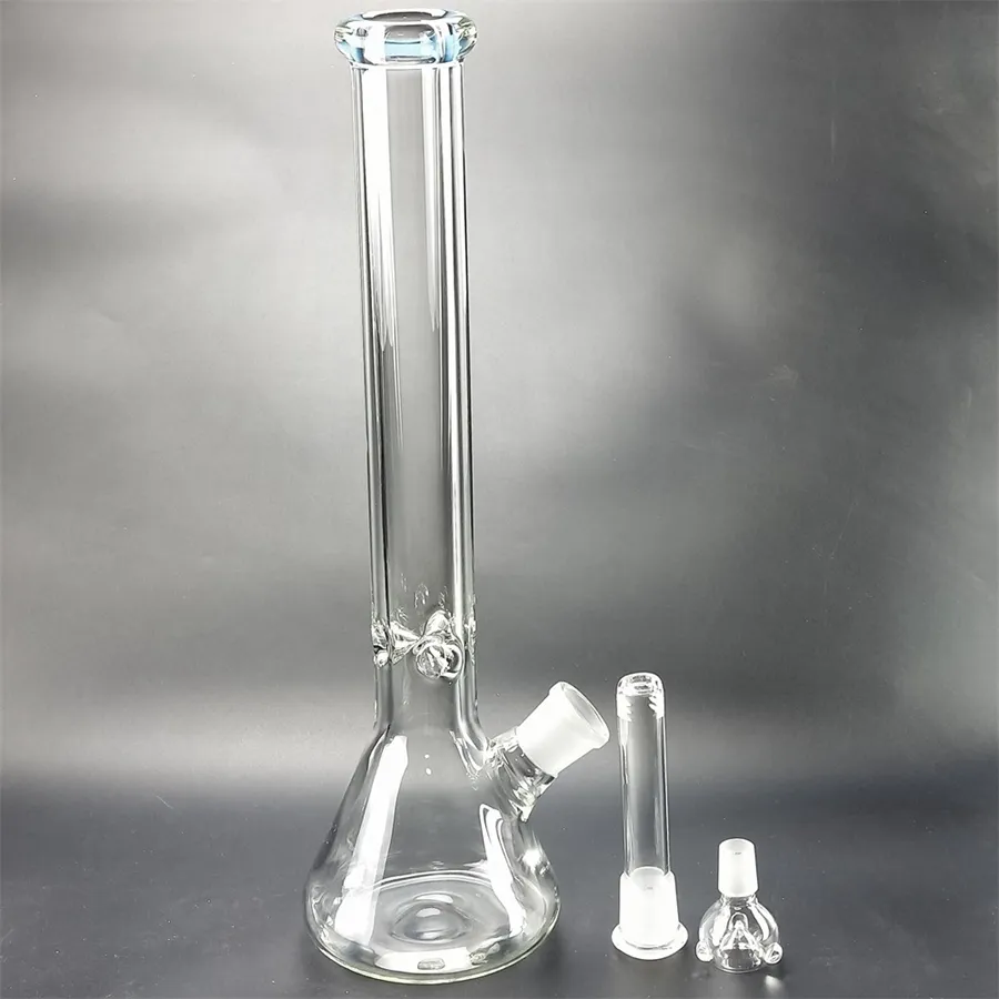 DHL 10 "bécher bas bangs conception simple tuyau en verre narguilés Rasta capiteux conduites d'eau 18.8mm joint bongs verre bong livraison gratuite