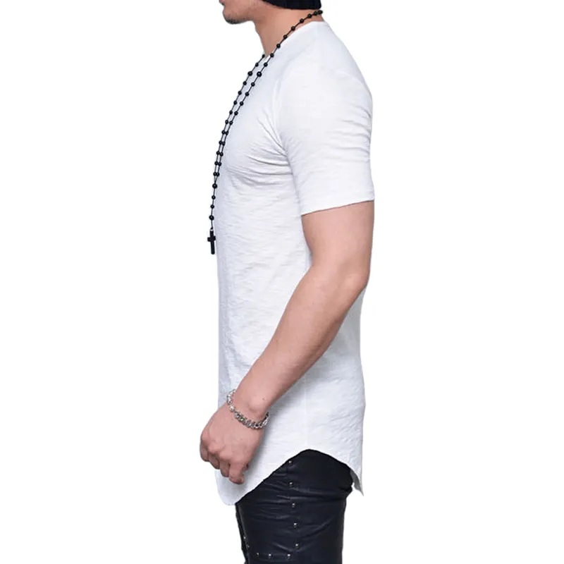 Mens Slim Fit Short Sleeve T-Shirt - Casual Solid Hip Hop