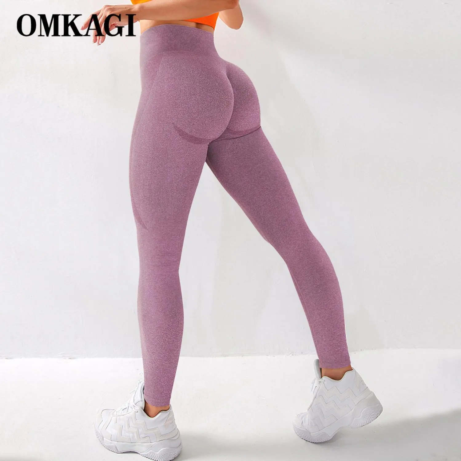 OMKAGI Hohe Taille Nahtlose Legging Gym Sport Hosen Femme Push Up Fitness Elastische Sexy Workout Frauen Sport Yoga Leggings Frauen LJ200814