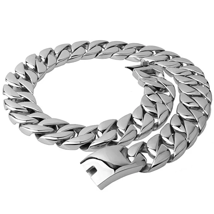 Collana da uomo a catena spessa in stile corda dorata all'ingrosso per il tuo negozio