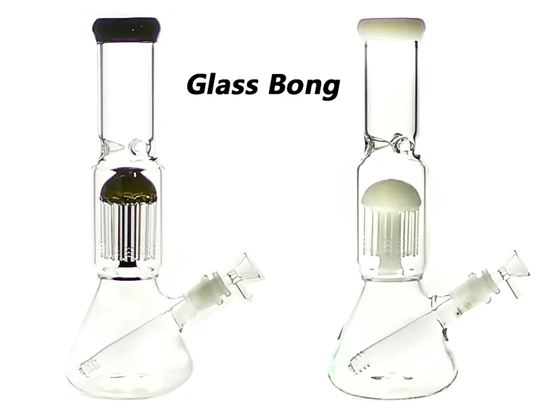 Glas Shisha Bongs Pipes Rig 13-Zoll-Becher mit 14/19 mm Downstem und Kopf GB032