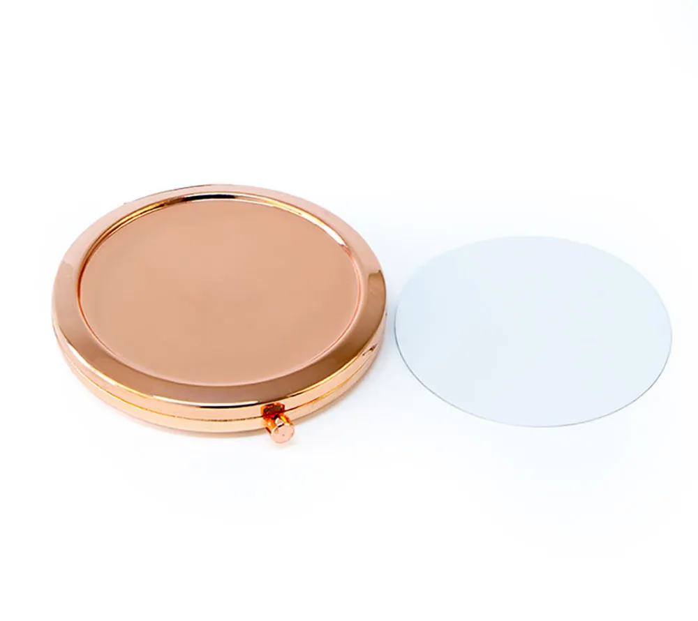 Rose Gold Sublimation Compact Mirror Hihg Quality Dia 70 mm/2,75 -calowe lustro kieszonkowe