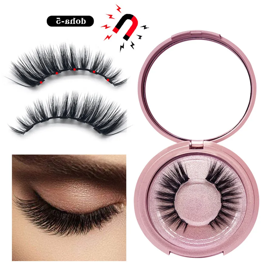 Magnetische 3D Mink Eyelashes Natural False Wimpers Lange Wimper Extension Faux Fake Eye Washing Make-up Tool met doos