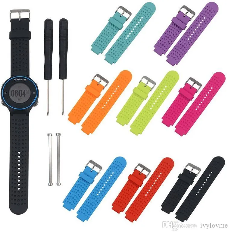 Yedek Silikon Watch Band Bilezik Kemer Kayışı Bileklik Garmin Forerunner Için 220 230 235 630 620 735 735XT GPS WTACH GİYİM