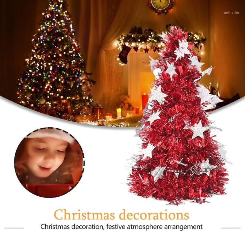 Décorations de Noël Creative Mini DIY Arbre Top El Mall Décoration Étoiles Colorées Paillettes1
