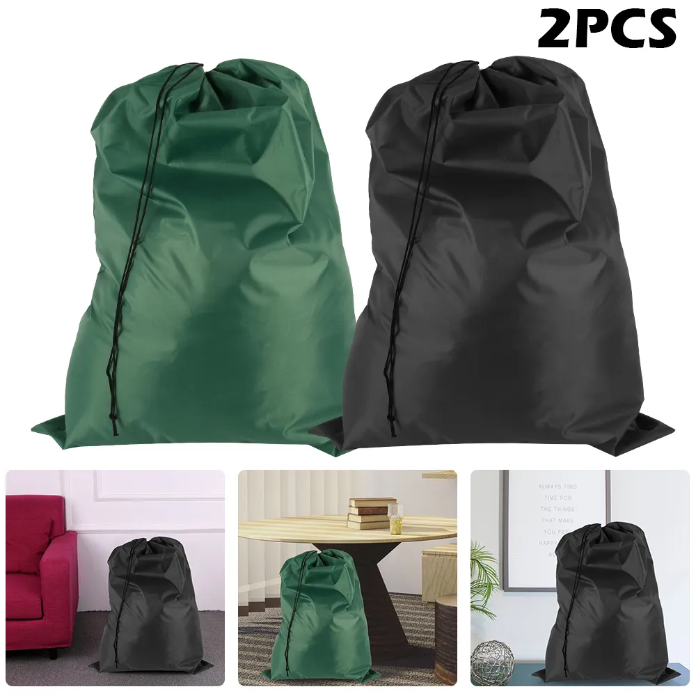 2pcs / set sac à linge pliable pour vêtements sales jouets sac organisateur enfants stockage à domicile lavage organisation emballage cordon Y200429