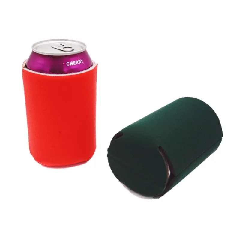 Slim Can Sleeves Neoprene Beverage Coolers With Bottom Beer Cup Cover Case Wedding Decor Leopard Coke Cup Set 330ML 10*13CM Kimter