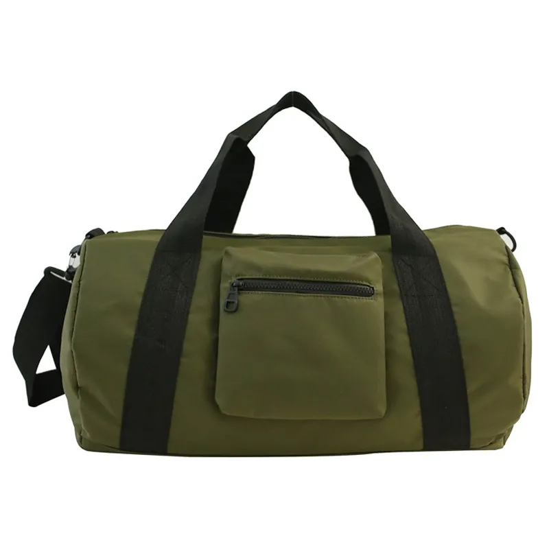 Gym Bags Men Sports Fitness Pack Cylinder One Shoulder Sport Bag Women's Handbags Travel Bags Nylon Waterproof Handbag Package Q0705