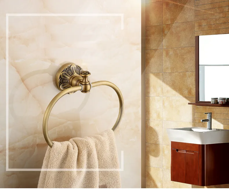 Ensemble Porte-serviettes 4 Pièces Bronze Frotté à L'huile 24 Pouces - Quincaillerie Salle De Bain