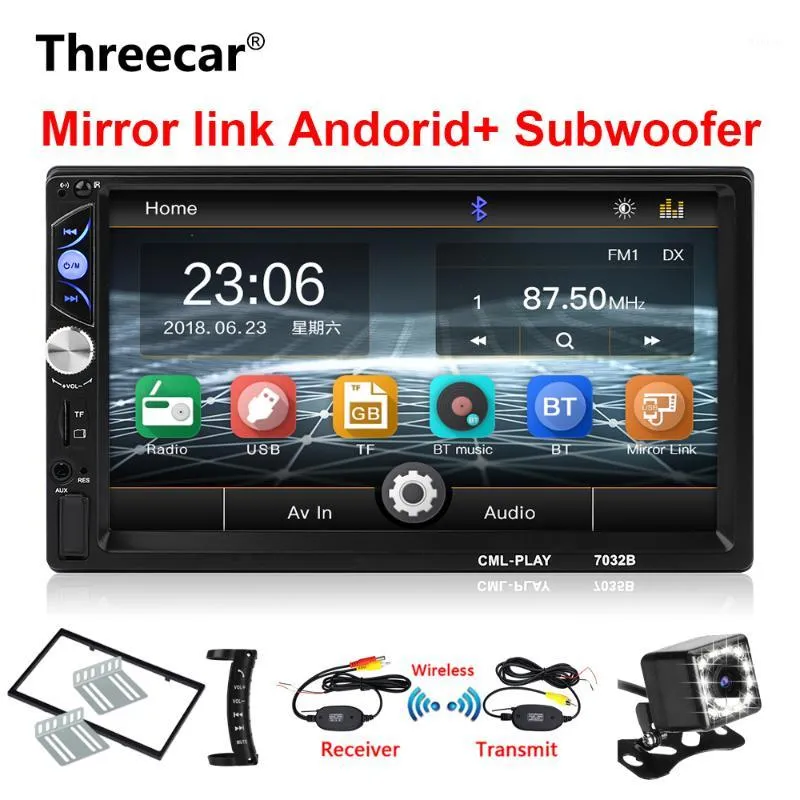 2din Car Radio 7 "Dotknij Mirrorlink Auto Odtwarzacz Audio do Subwoofera Odtwarzacz MP5 Autoradio Bluetooth Widok z tyłu Kamery Kamery Recorder1