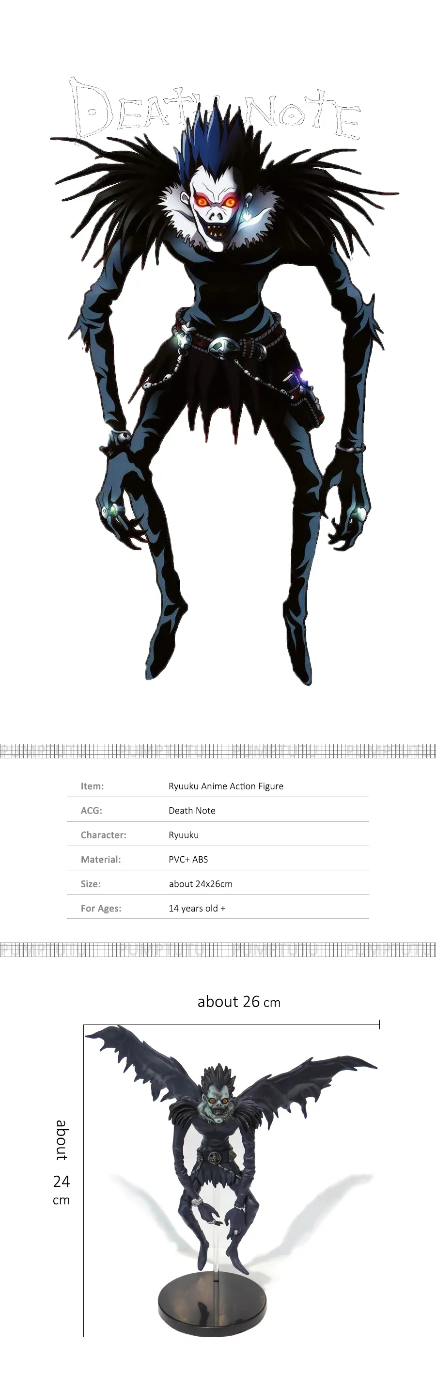 Rem Ryuuku Death Note The Crow Action Figure ... From Picobuy, $10.1 ...