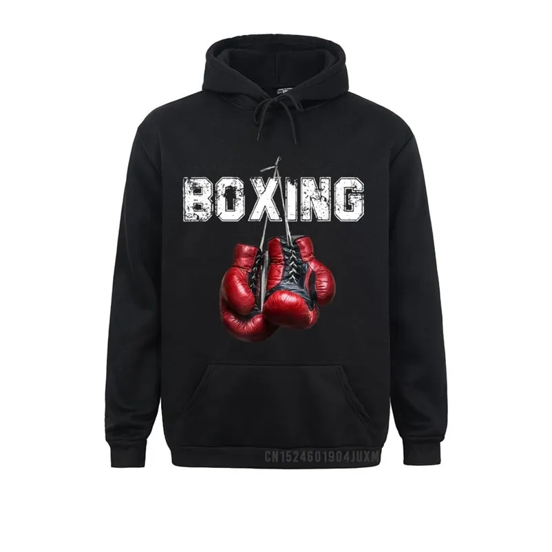 À venda homens moletom engraçado boxe com capuz tops eu amo boxe normal hoodies manga longa roupas personalizadas 220114